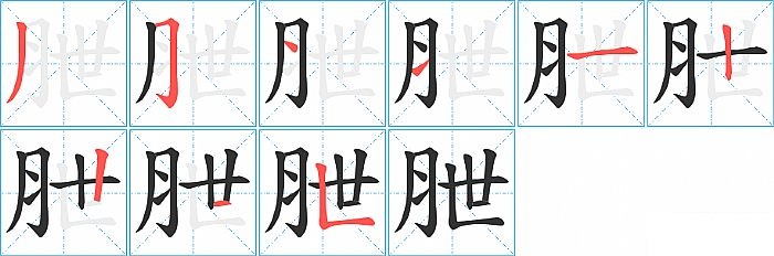 朑的笔顺分步演示图