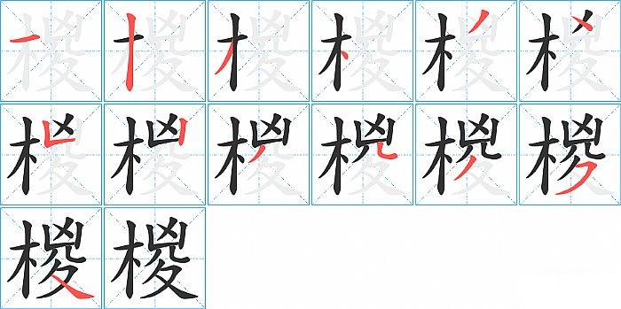 椶的笔顺分步演示图