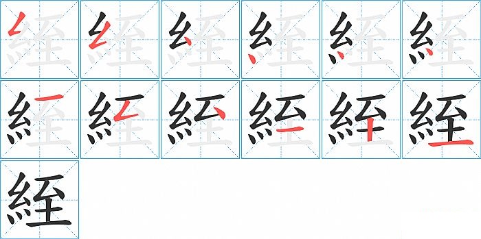 絰的笔顺分步演示图