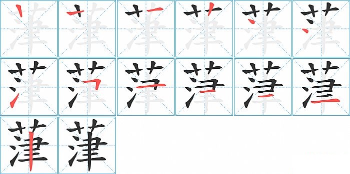 葏的笔顺分步演示图