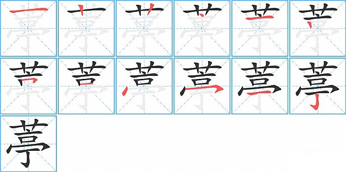 葶的笔顺分步演示图