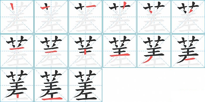 蒫的笔顺分步演示图