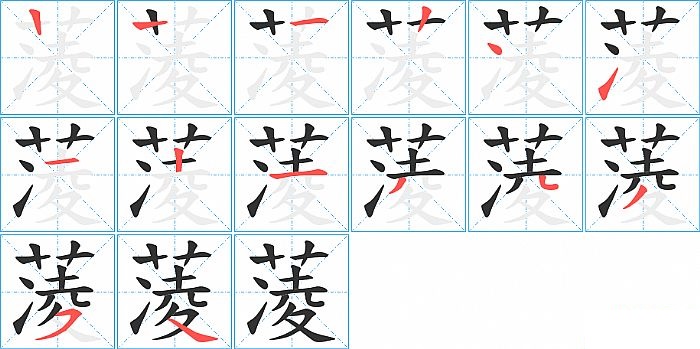 蓤的笔顺分步演示图