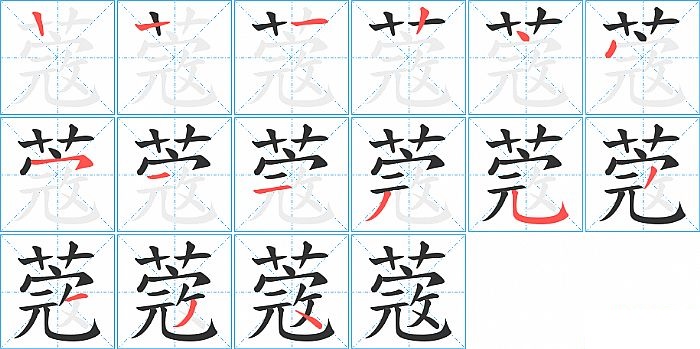 蔲的笔顺分步演示图