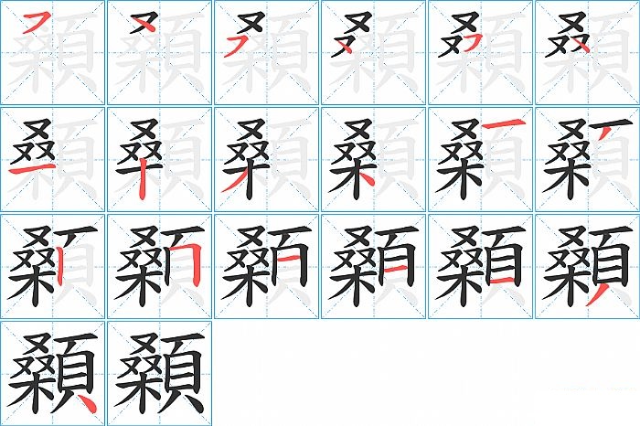 顙的笔顺分步演示图