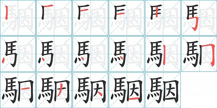 駰的笔顺分步演示图