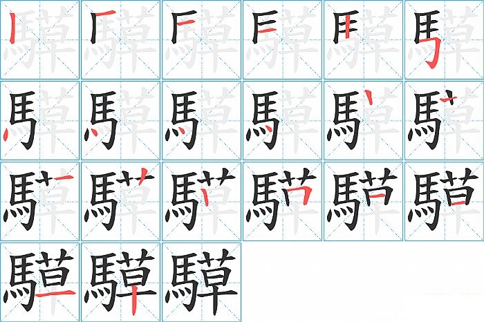 騲的笔顺分步演示图