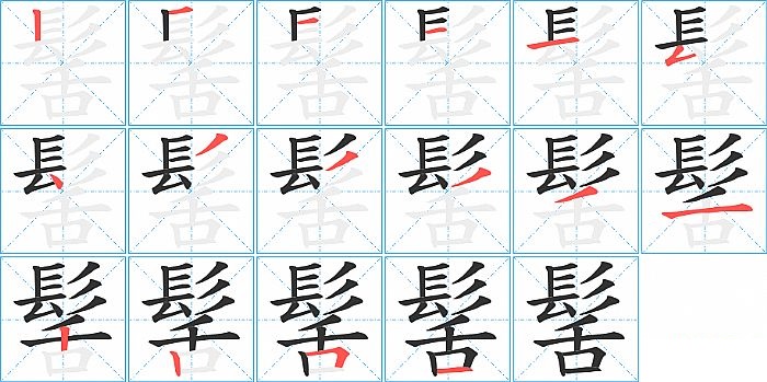 髺的笔顺分步演示图