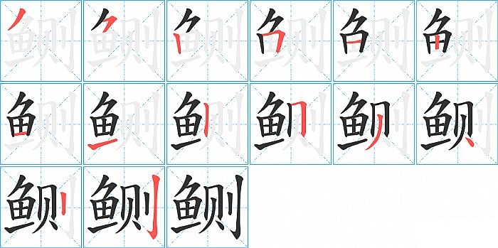 鲗的笔顺分步演示图