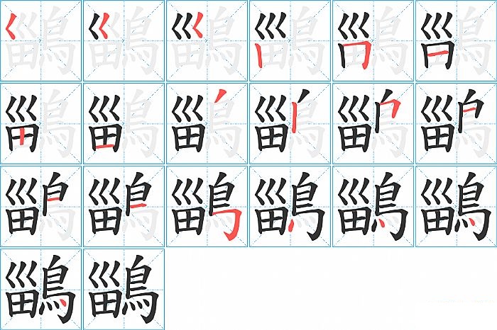 鶅的笔顺分步演示图