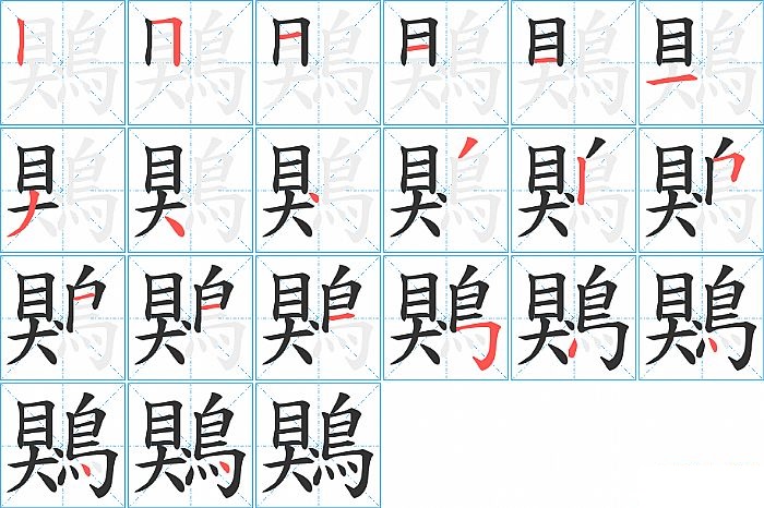 鶪的笔顺分步演示图