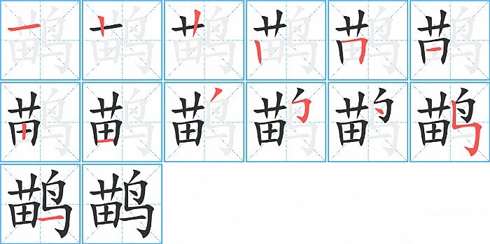 鹋的笔顺分步演示图