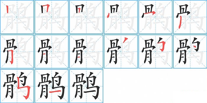 鹘的笔顺分步演示图