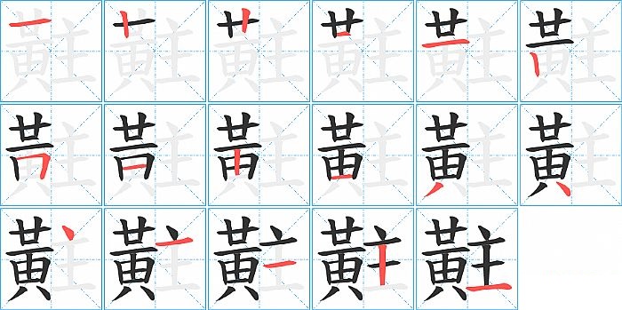黈的笔顺分步演示图